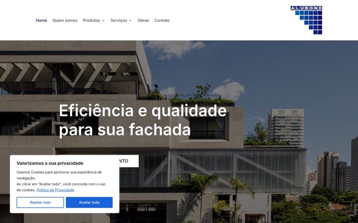 Képernyőkép: alubond.com.br