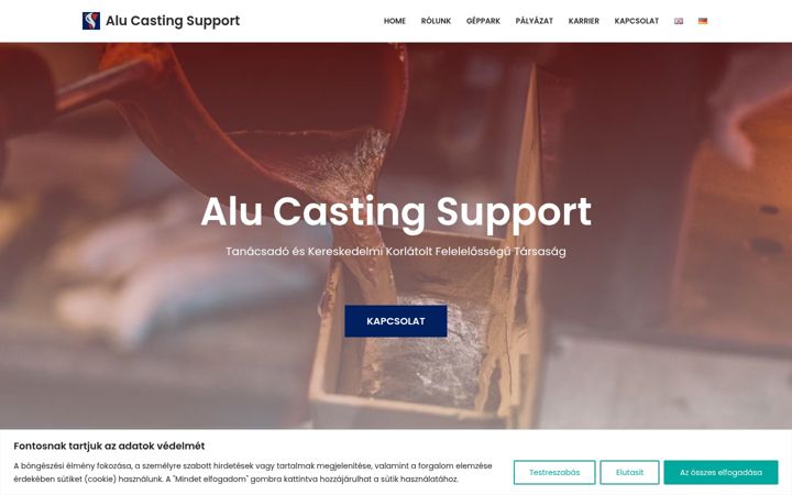 Skärmbild av alucasting.hu