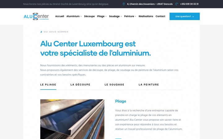 Screenshot of alucenter.lu