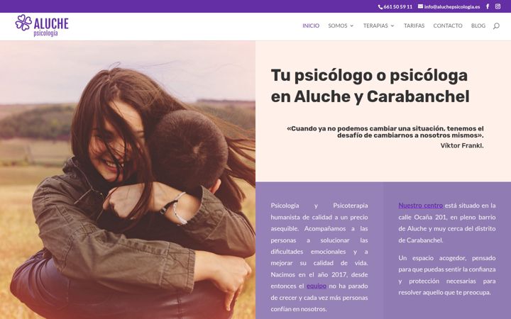 Screenshot of aluchepsicologia.es