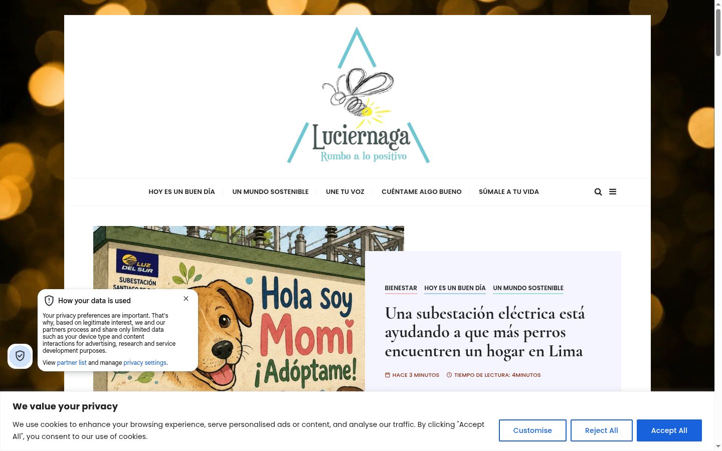 Screenshot van de toestemmingsbanner zoals getoond vóór enige interactie