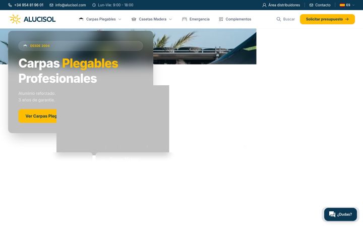 Screenshot of alucisol.com