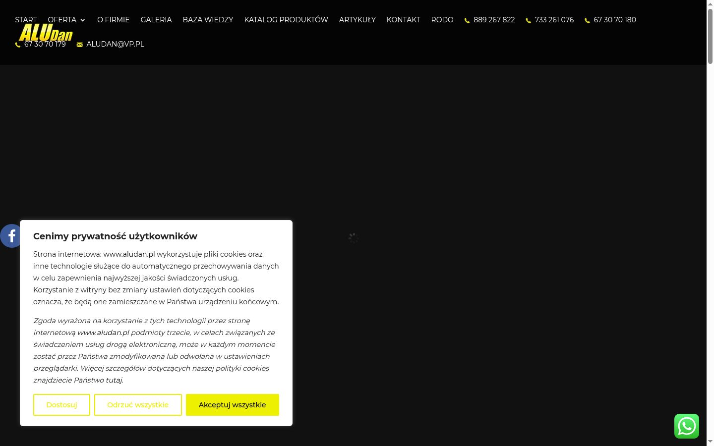 Captura de pantalla del banner de consentimiento mostrado antes de cualquier interacción