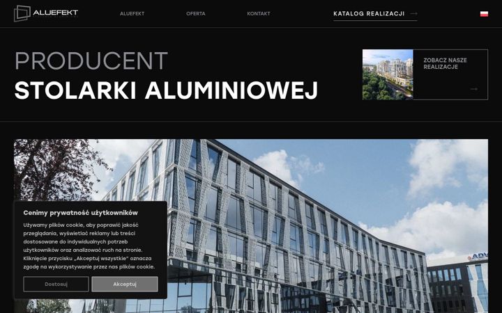 Zrzut ekranu aluefekt.pl