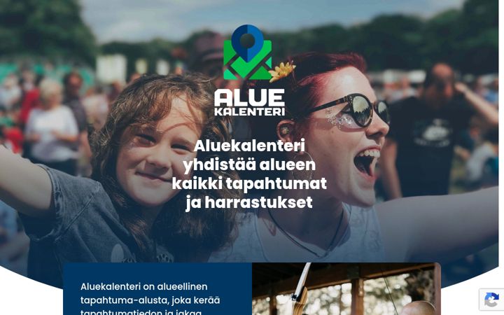 Screenshot of aluekalenteri.fi