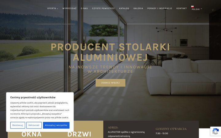 Zrzut ekranu alufactor.com.pl