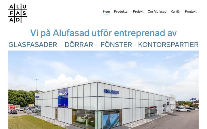 Zrzut ekranu alufasad.se