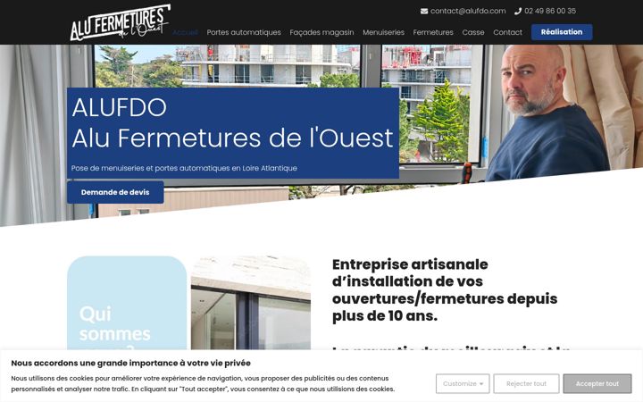 Screenshot of alufdo.com