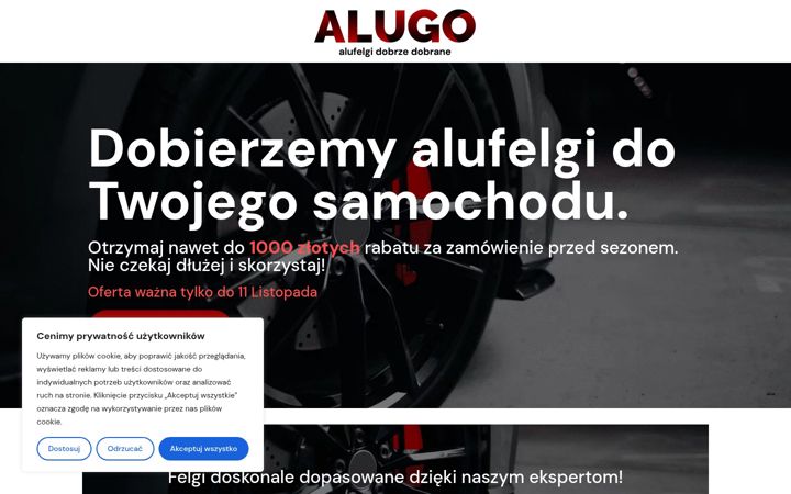 Screenshot of alufelgi-na-wymiar.pl