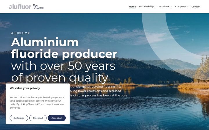 Screenshot of alufluor.com