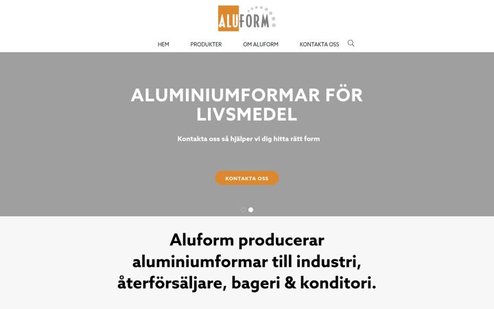 Snimka zaslona za aluform.se