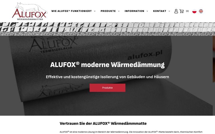 Snimka zaslona za alufox.de