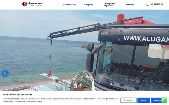 Screenshot of aluganahora.com