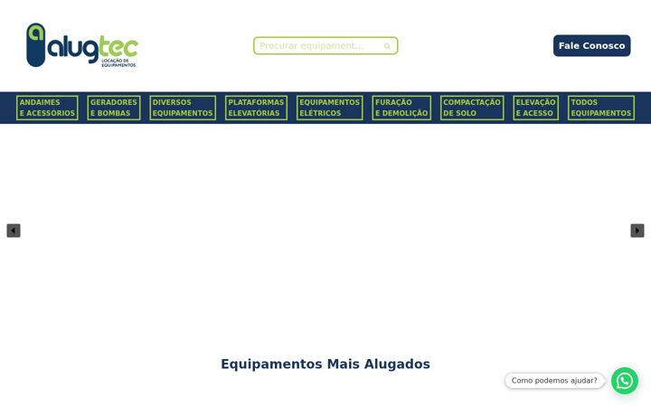 Ekrānuzņēmums no alugtecequipamentos.com.br