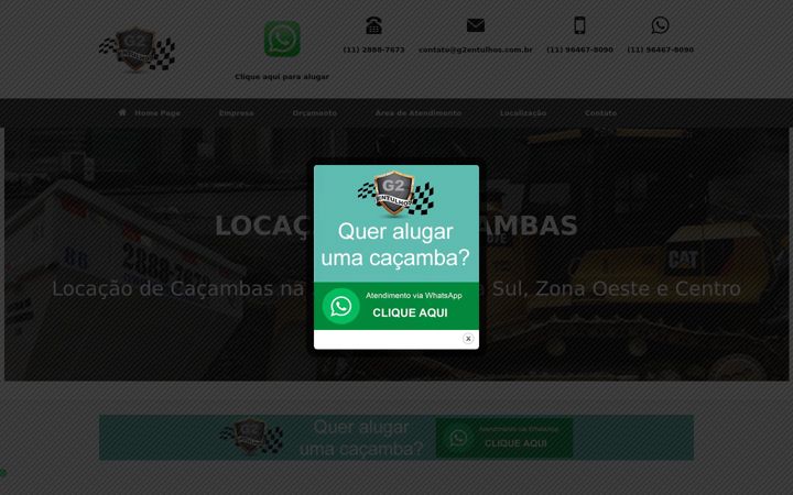Screenshot of alugueldecacambaemsp.com.br