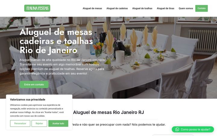 Screenshot von alugueldecadeirasdefesta.com.br