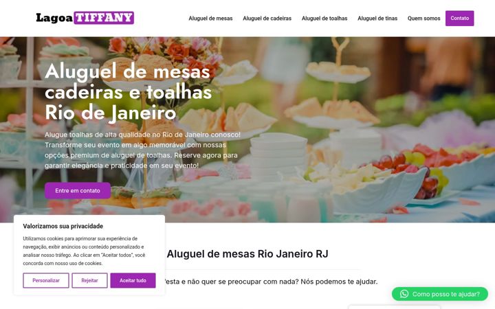 Screenshot von alugueldecadeirastiffany.com.br