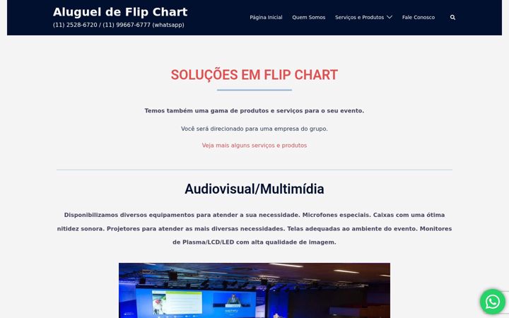 Screenshot von alugueldeflipchart.com.br