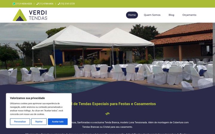 Screenshot of alugueltendacasamento.com.br