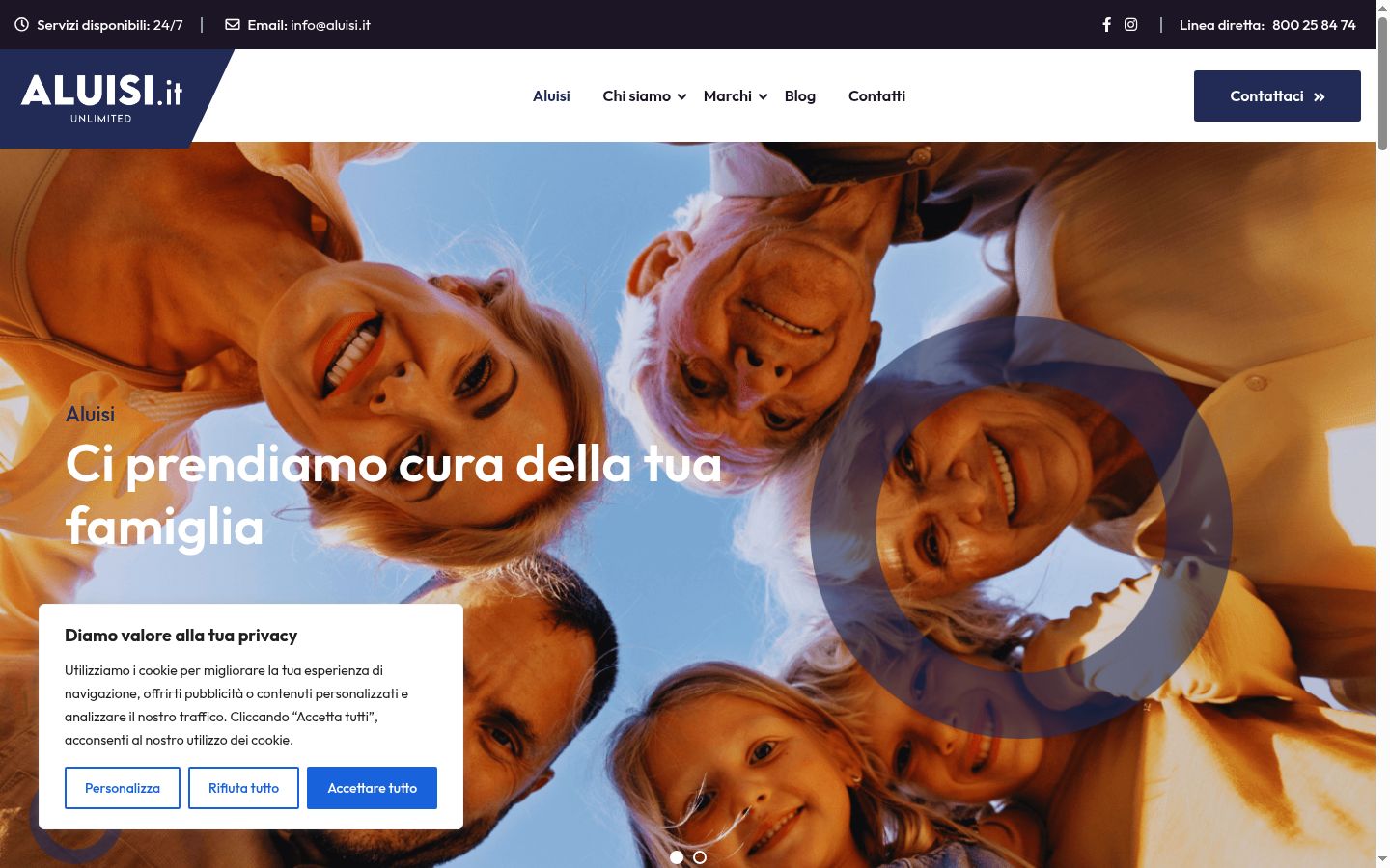 Captura de ecrã do banner de consentimento apresentado antes de qualquer interação