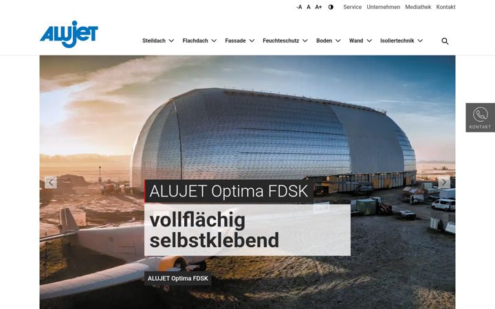 Screenshot of alujet.de