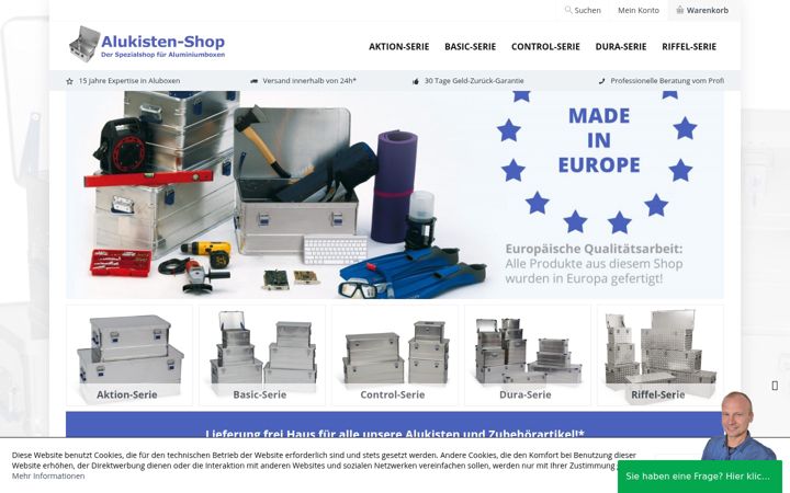Screenshot of alukisten-shop.de