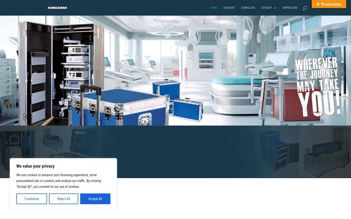 Screenshot of alukoffer-kongsbak.de