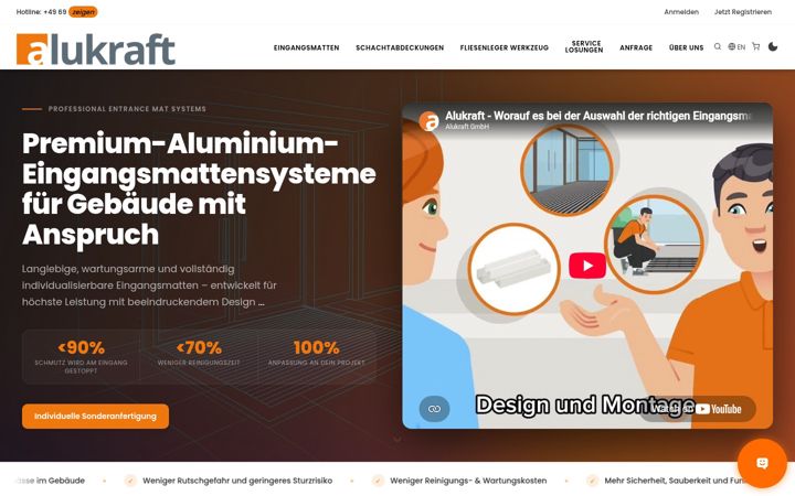 Skärmbild av alukraft.store