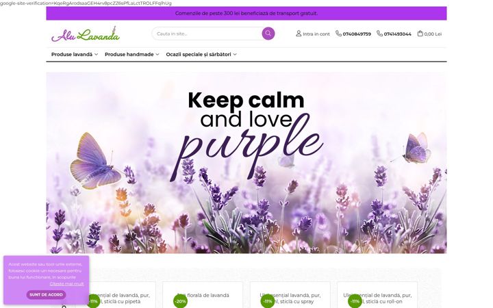 Screenshot of alulavanda.ro