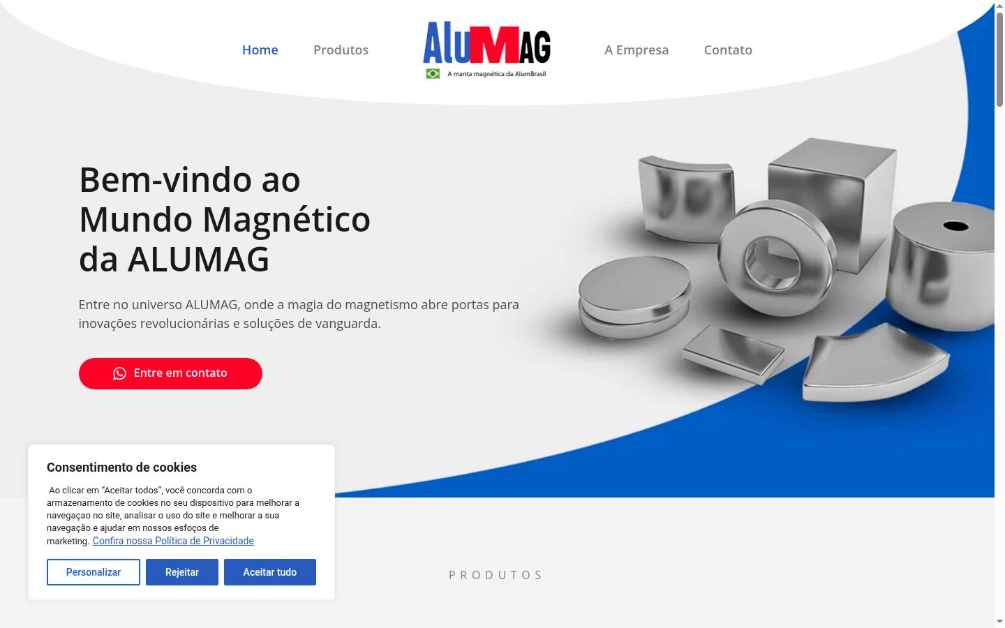 Screenshot del banner di consenso mostrato prima di qualsiasi interazione