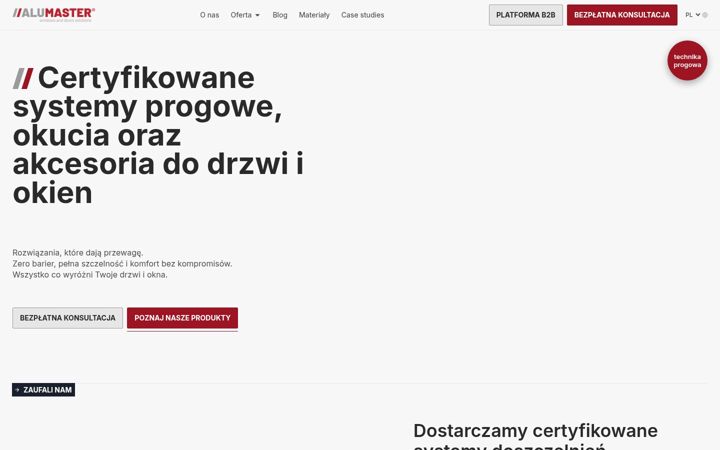 Screenshot of alumaster.pl