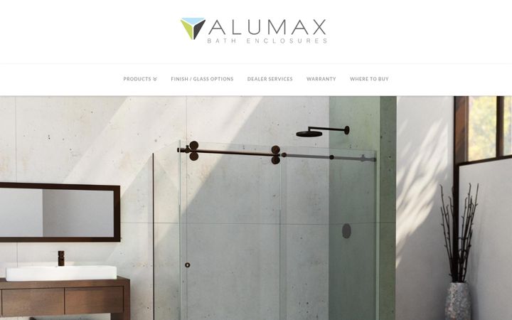 Screenshot of alumaxshowerdoor.com