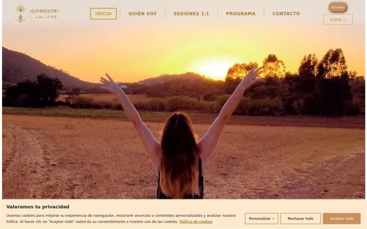 Captura de pantalla de alumbrandocaminos.com