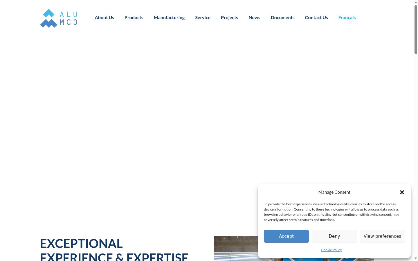 Screenshot van de toestemmingsbanner zoals getoond vóór enige interactie