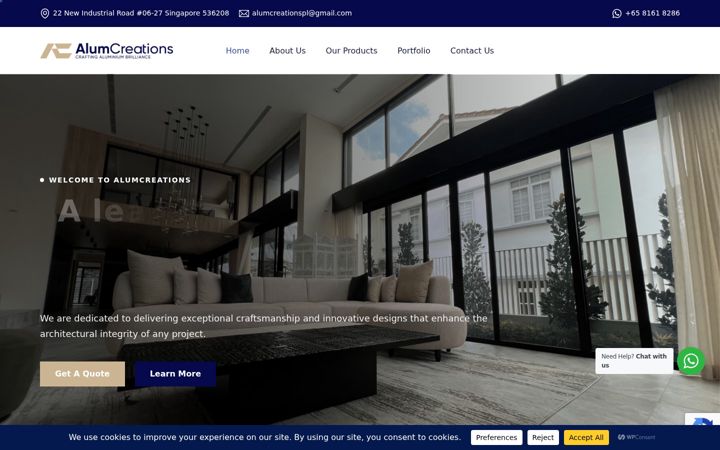 Képernyőkép: alumcreations.com.sg