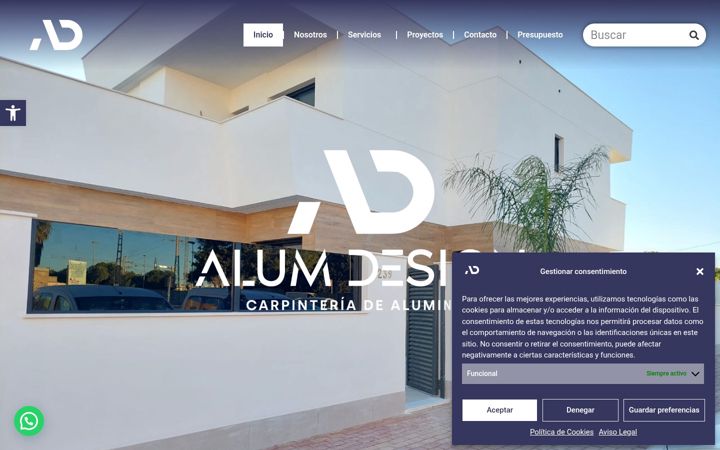 Captura de pantalla de alumdesign.es