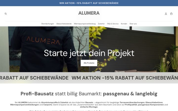 Screenshot of alumera-shop.de