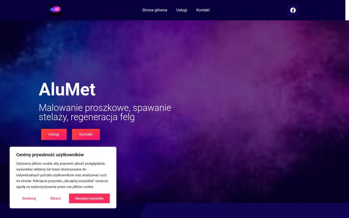 Képernyőkép: alumet-malowanieproszkowe.pl