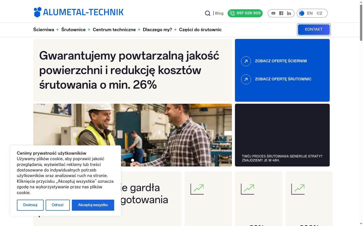 Snimka zaslona bannera za privolu prikazanog prije bilo kakve interakcije