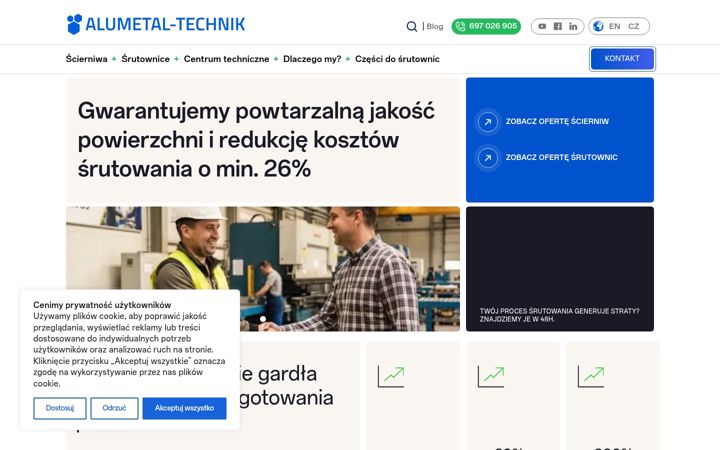 Screenshot of alumetal-technik.com