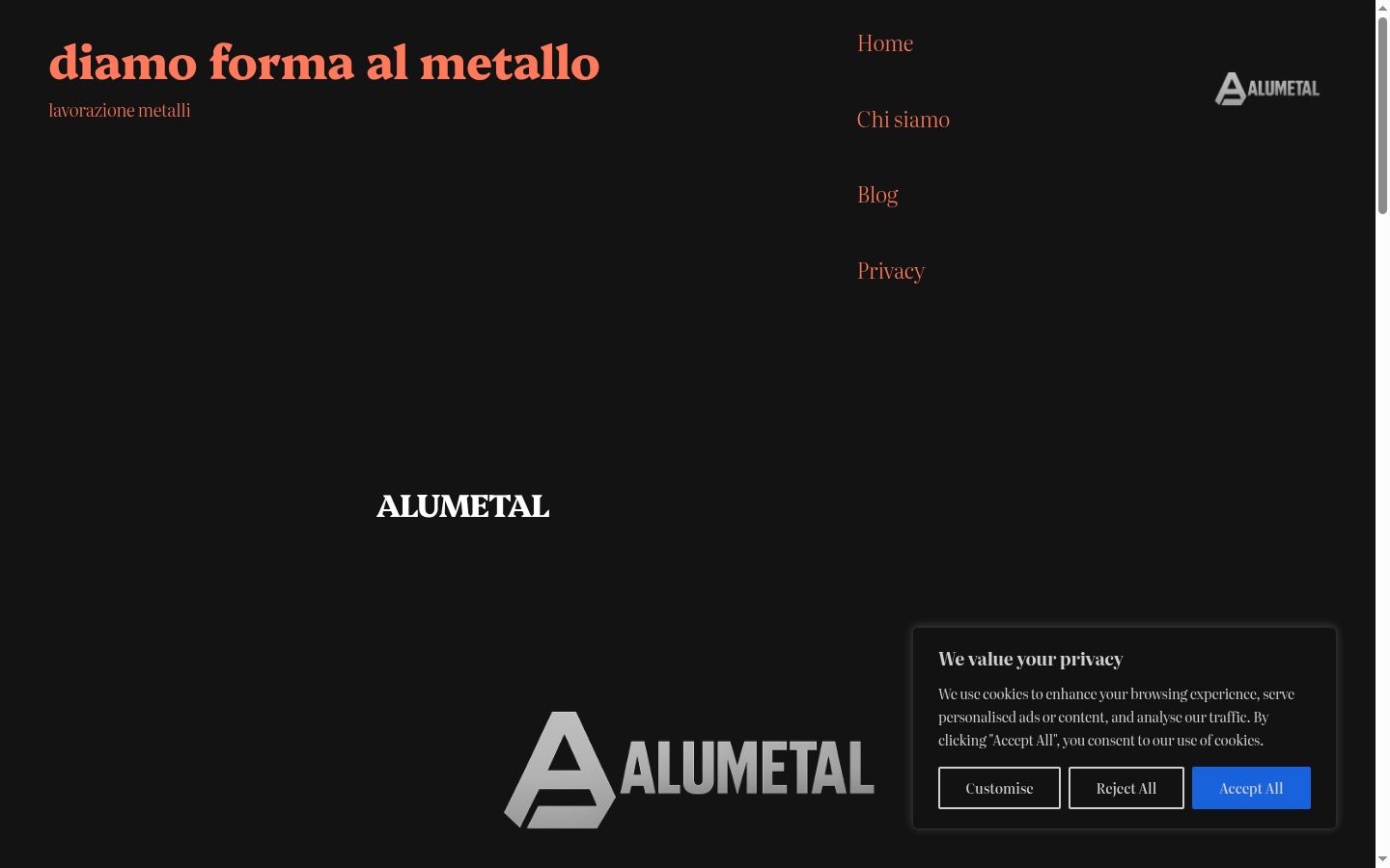 Captura de pantalla del banner de consentimiento mostrado antes de cualquier interacción