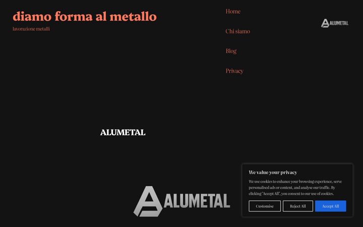 Screenshot of alumetal.it