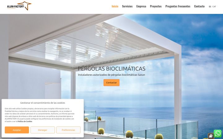 Captura de pantalla de alumfactory.com