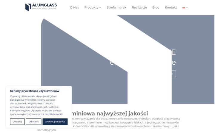 Screenshot of alumglass.eu