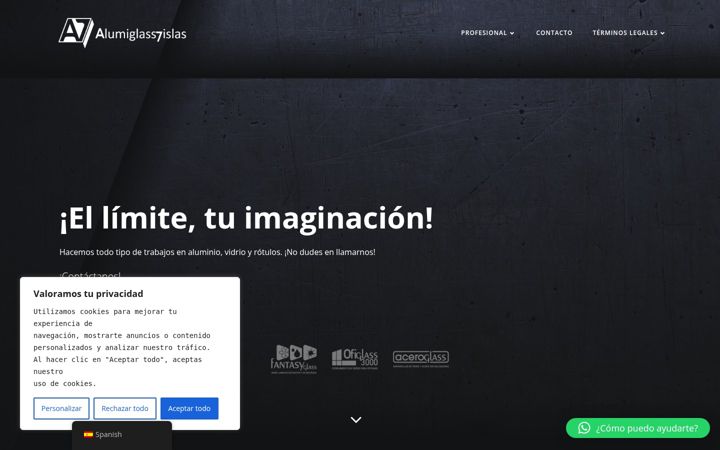 Screenshot of alumiglass7islas.com