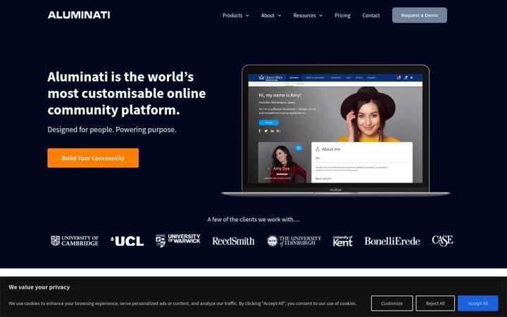 Screenshot of aluminati.net