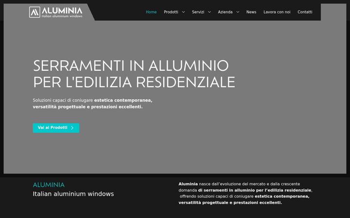 Screenshot of aluminiaitaly.com