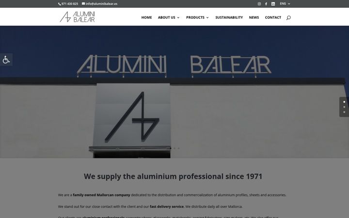 Képernyőkép: aluminibalear.es