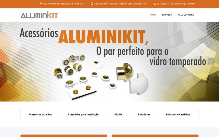 Screenshot of aluminikit.com.br