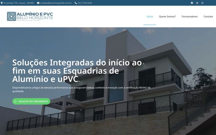 Képernyőkép: aluminioepvcbh.com.br